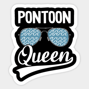 Pontoon Queen Funny Pontoon Sticker